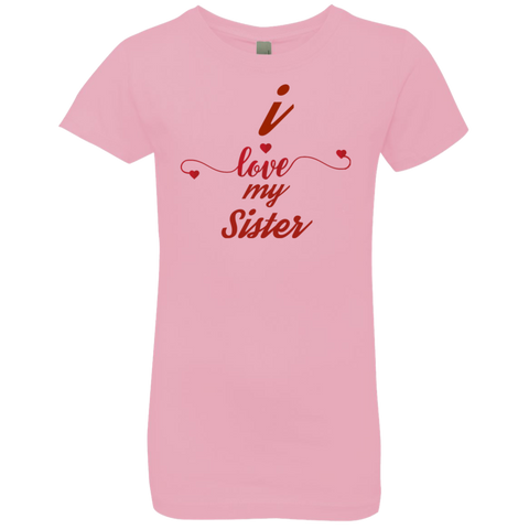 Image of I Love My Sister Girls' Princess T-Shirt- Sisters Day Tshirt - DNA Trends