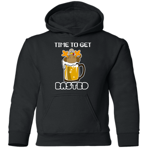 Time To Get Basted Thanksgiving Youth Pullover Hoodie - DNA Trends