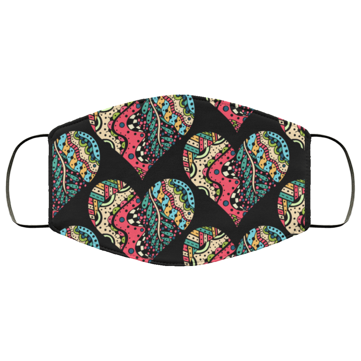 Artistic Hearts Face Mask - DNA Trends