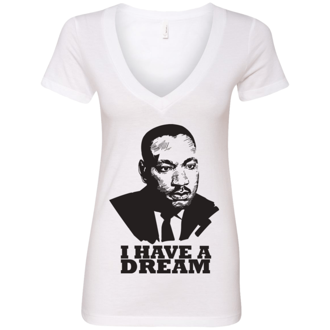 Martin Luther King Deep V-Neck T-Shirt - DNA Trends