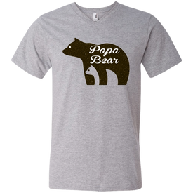 Papa Bear V-Neck T-Shirt - DNA Trends