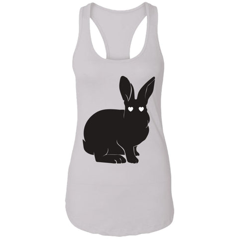 Image of Silhouette Cute Easter Bunny Ladies Ideal Racerback Tank: Cute Easter Bunny, Cute Silhouette, Happy Easter, Family Easter