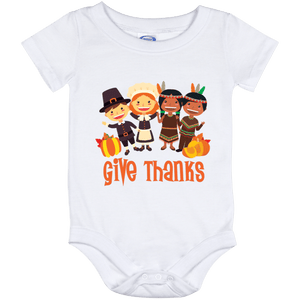 Give Thanks Thanksgiving  Baby Onesie - DNA Trends