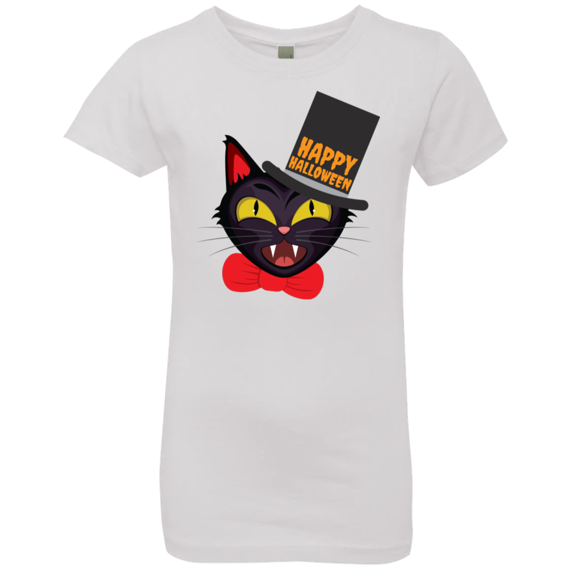 Spooky Cat Happy Halloween Costume T-Shirt(Girls) - DNA Trends