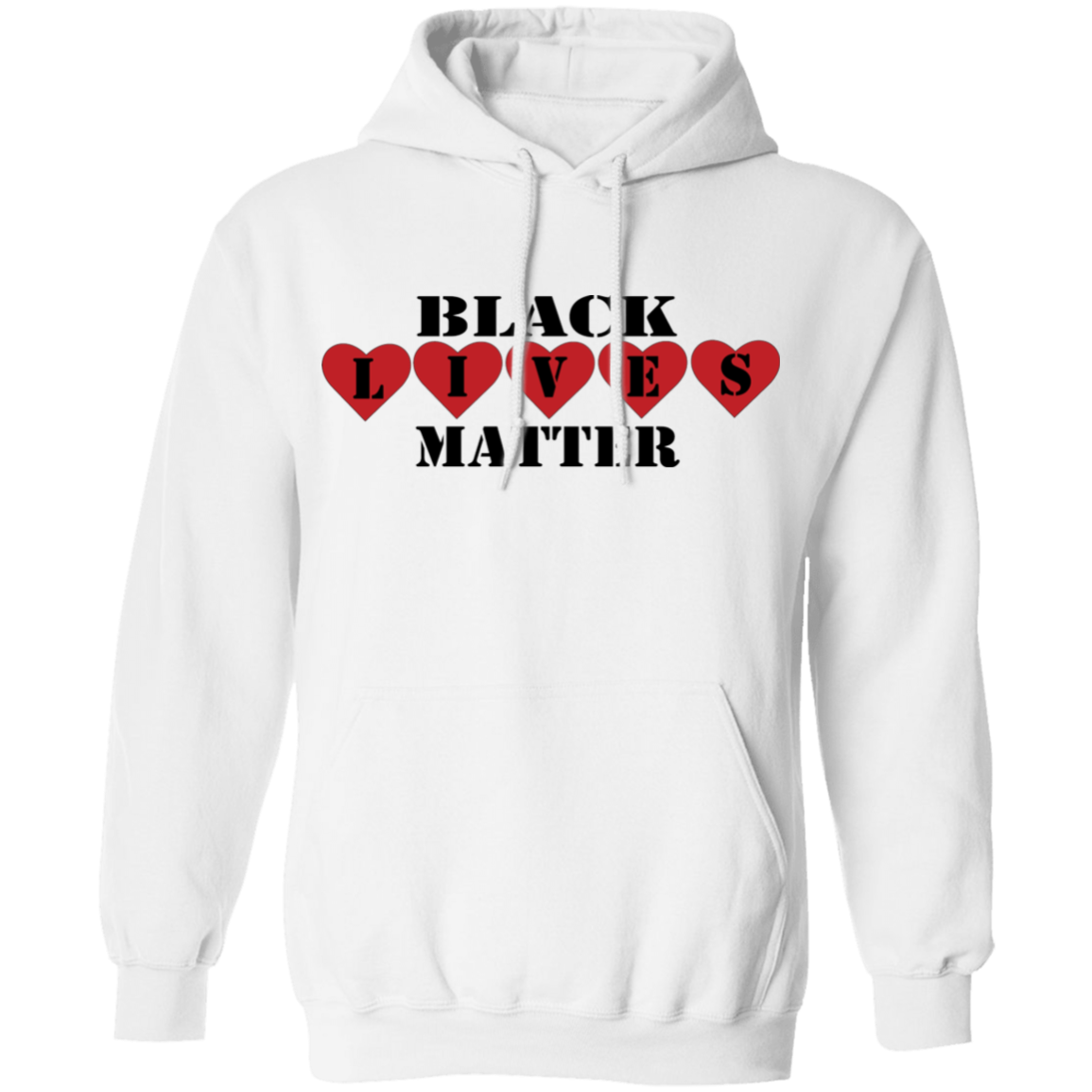 Black Love Pullover Hoodie - DNA Trends