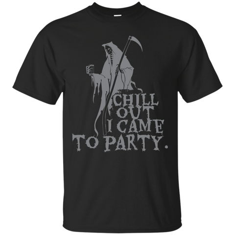Image of Chill Out I Came To Party Grim Reaper T-Shirt Halloween Tshirt (Men) - DNA Trends