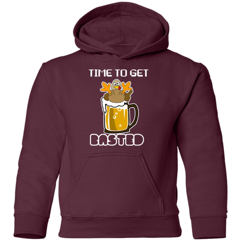 Image of Time To Get Basted Thanksgiving Youth Pullover Hoodie - DNA Trends