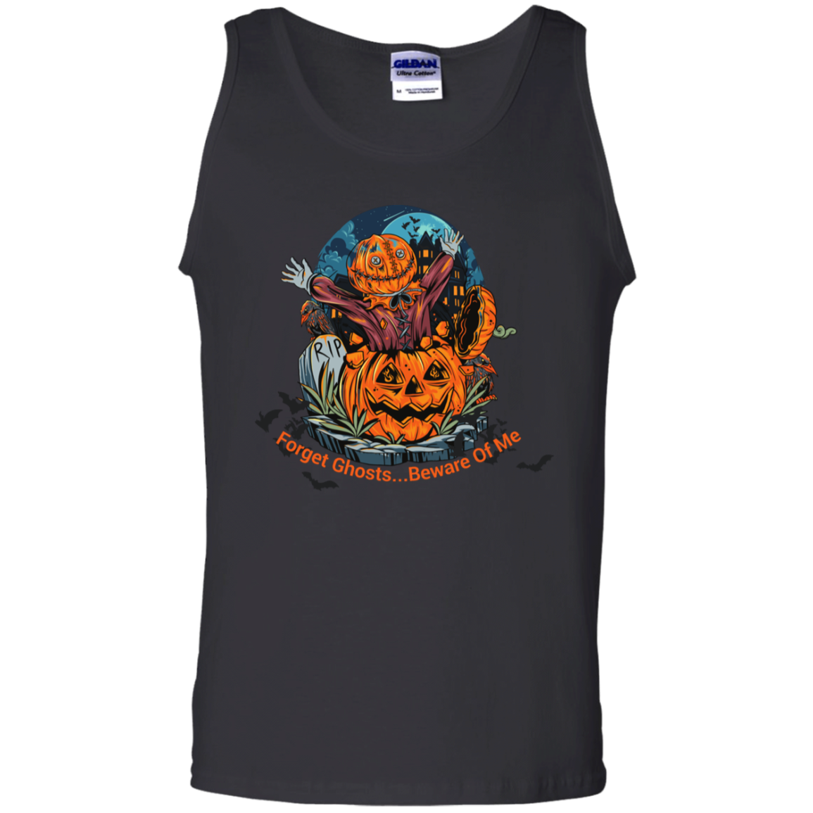 Spooky Yard Halloween Costume Tank Top (Men) , Forget Ghosts... Beware Of Me Custom Design - DNA Trends