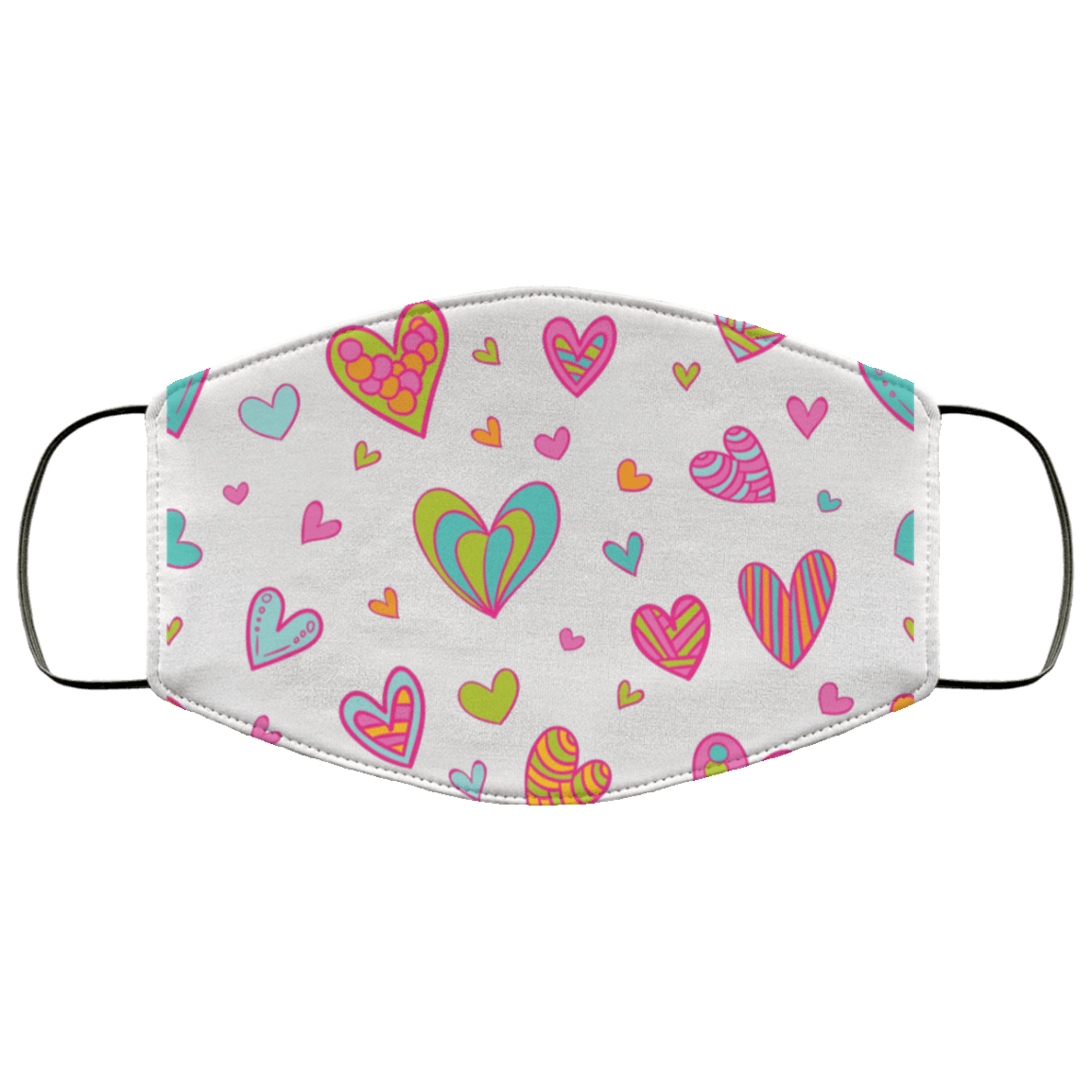 Hearts Med/Lg Face Mask - DNA Trends