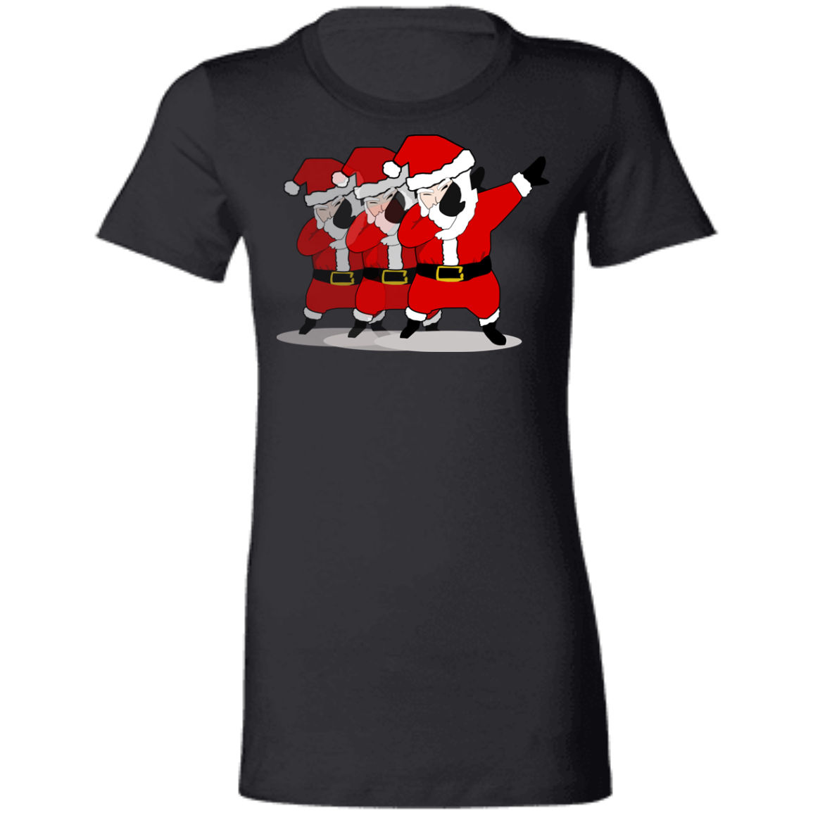 Cool Awesome Dabbing Santa Ladies'  T-Shirt - DNA Trends