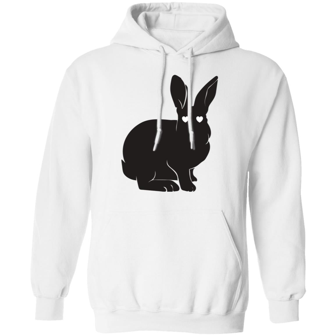 Silhouette Cute Easter Bunny  Pullover Hoodie: Cute Easter Bunny, Cute Silhouette, Happy Easter, Family Easter