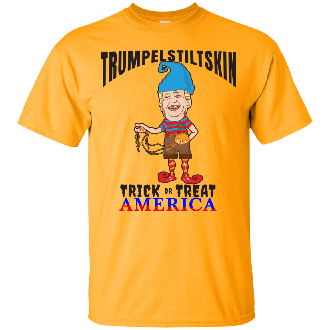 Trumpelstiltskin Trick Or Treat America T-Shirt Halloween Tees (Men)