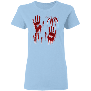Blood Handprint Halloween Costume Ladies'  T-Shirt - DNA Trends