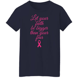 Faith Above Fear Breast Cancer Awareness Ladies' T-Shirt - DNA Trends