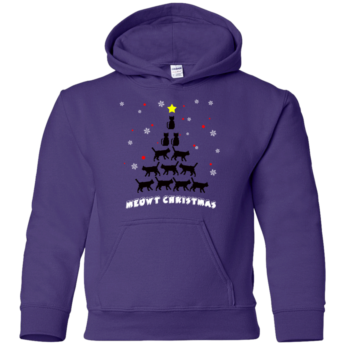 Stylish Meowy Christmas Pullover Christmas Hoodie for The Youth - DNA Trends