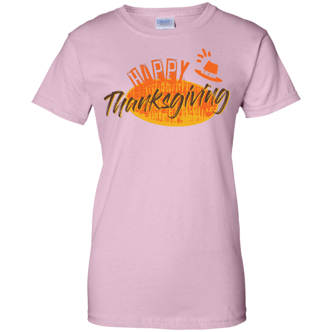 Happy Thanksgiving Gildan Ladies' 100% Cotton T-Shirt - DNA Trends
