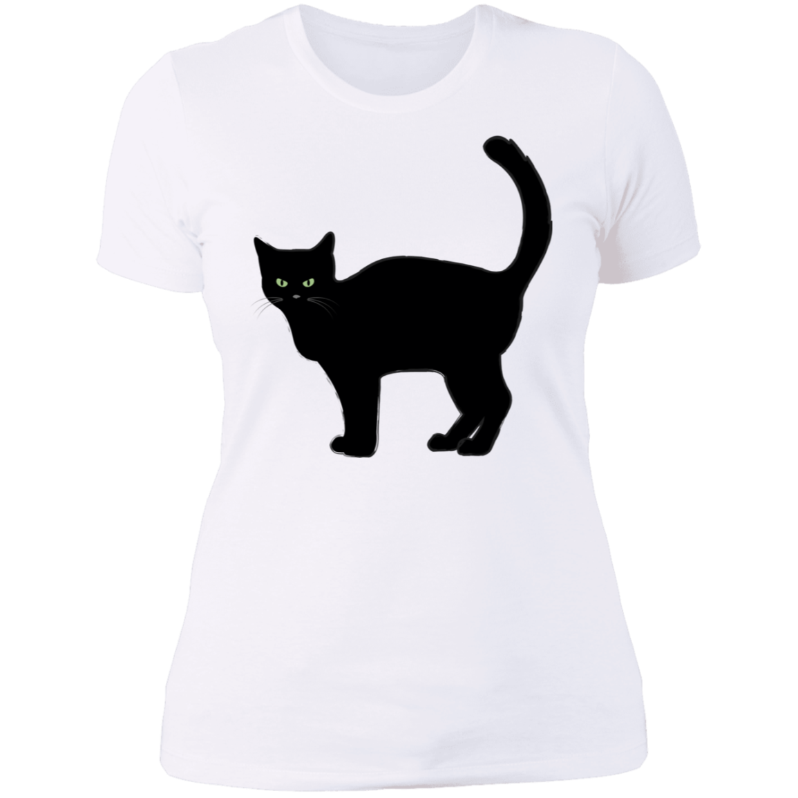Black Cat Halloween Ladies'  T-Shirt - DNA Trends