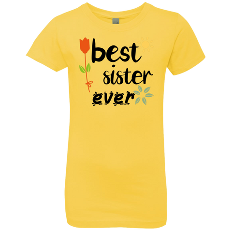 Image of Best Sister Ever Girls' Princess T-Shirt - Sisters Day Tshirt - DNA Trends