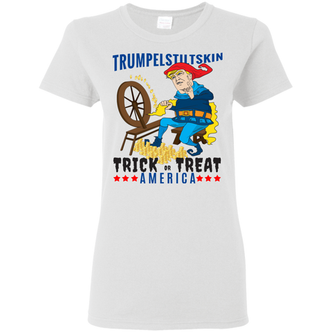 Image of Trumpelstiltskin Trick Or Treat America T-Shirt Halloween Clothing (Women) - DNA Trends