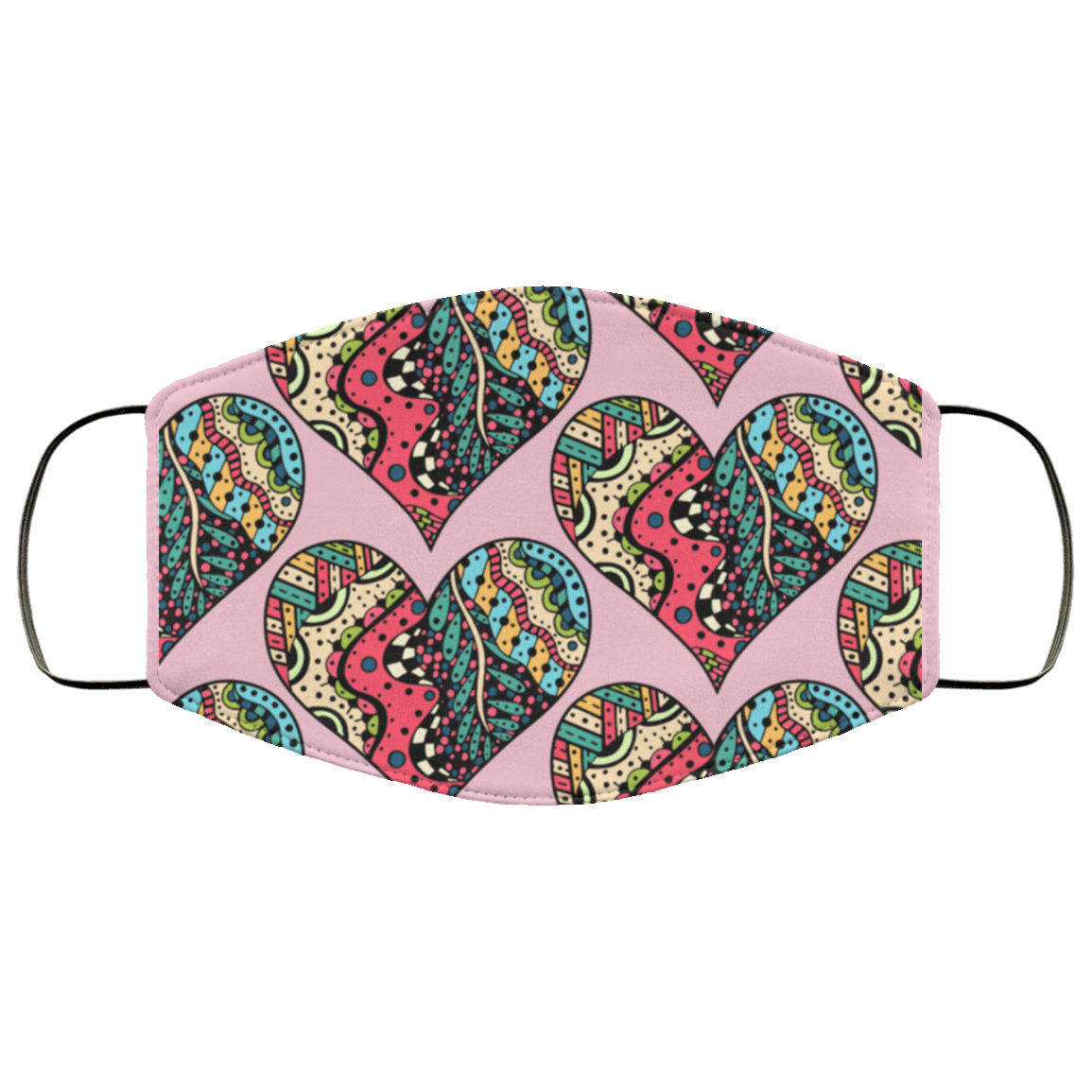 Artistic Hearts Face Mask - DNA Trends