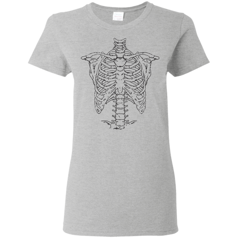 Image of Spooky Skeleton Body Halloween Costume T-shirt(Women) - DNA Trends