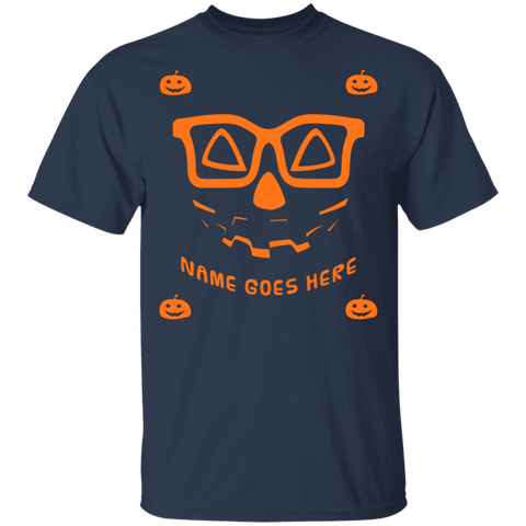 Image of Personalized Creepy Nerd Pumpkin Halloween Costume Youth  T-Shirt - DNA Trends
