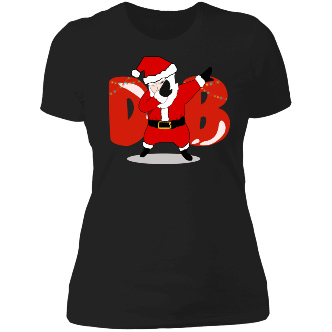 Amusing Dabbing Santa Ladies'  T-Shirt - DNA Trends