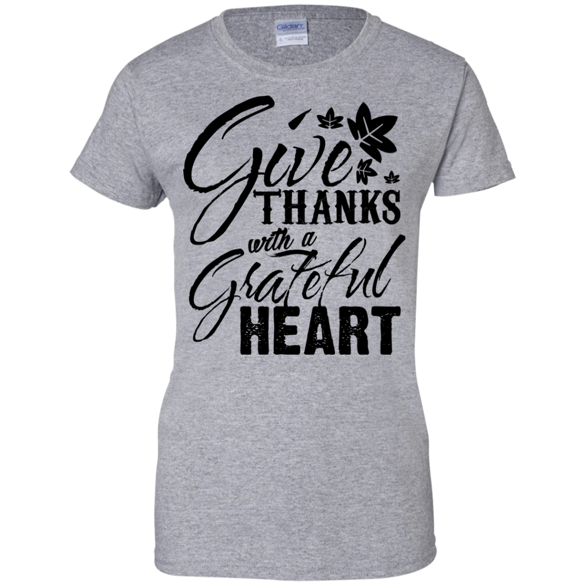 Give Thanks with a Grateful Heart Ladies' 100% Cotton T-Shirt for This Thanksgiving - DNA Trends
