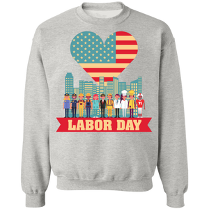 Labor Day USA Crewneck Pullover Sweatshirt - DNA Trends