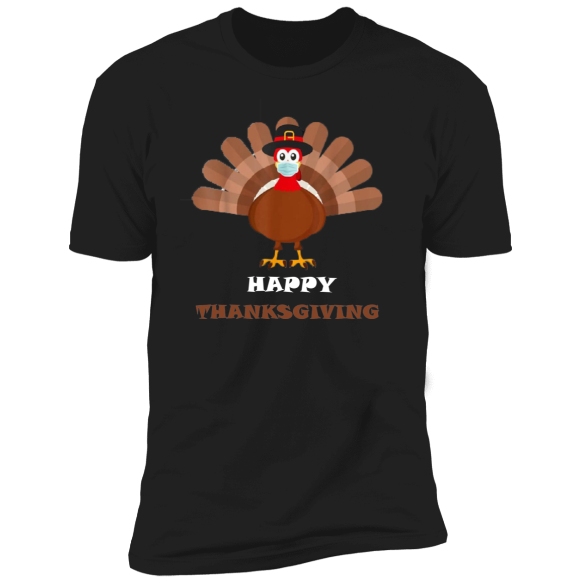 Happy Thanksgiving Masked Turkey Premium T-Shirt - DNA Trends