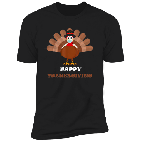 Image of Happy Thanksgiving Masked Turkey Premium T-Shirt - DNA Trends