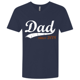 Dad Since 2018 Premium Fitted T-Shirt - DNA Trends