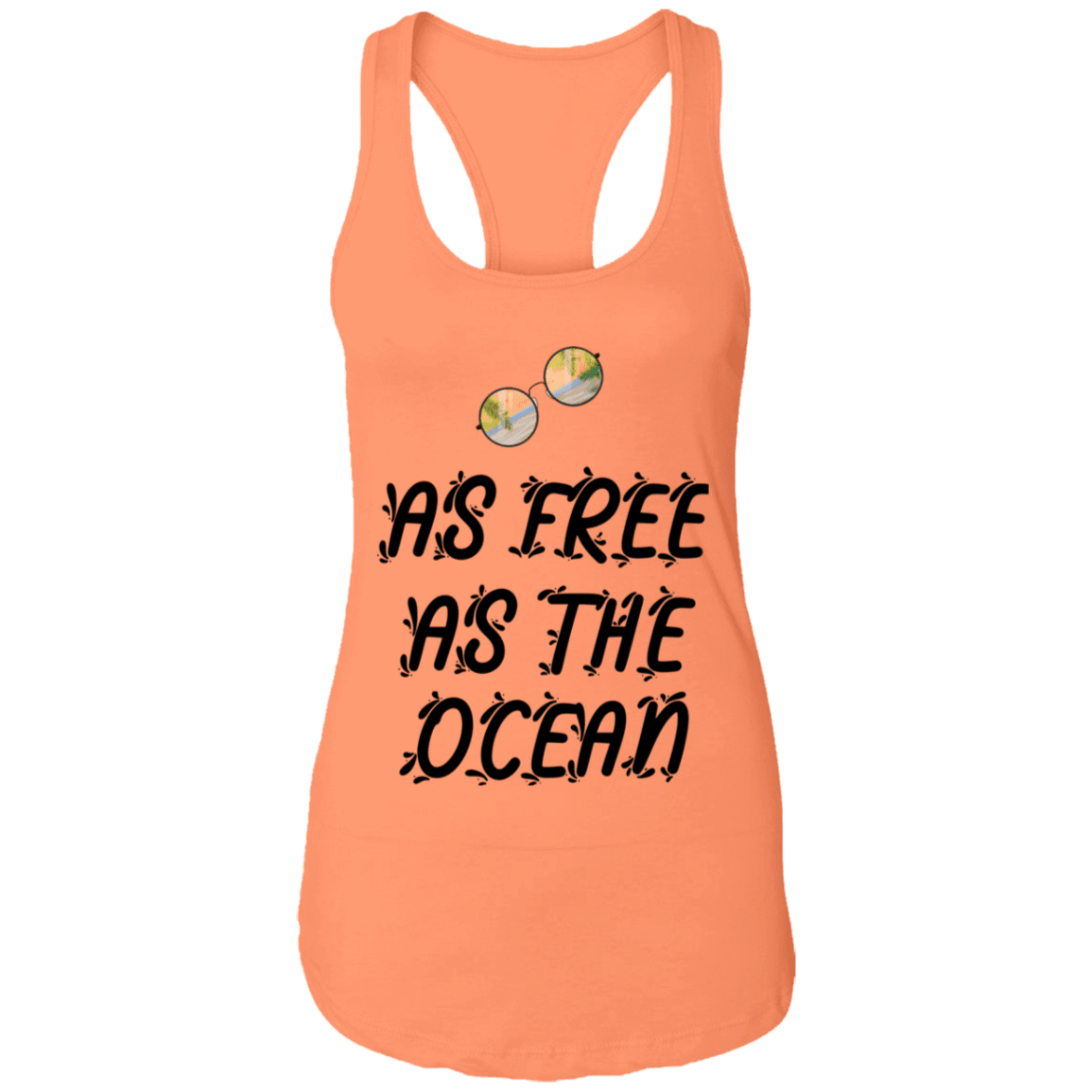 As Free As The Ocean Ladies Ideal Summer Racerback Tank - DNA Trends