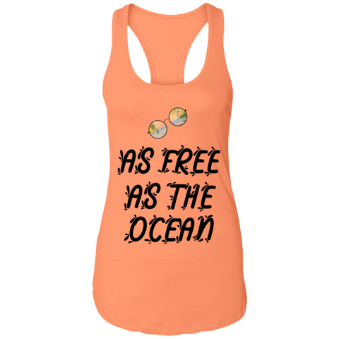 Image of As Free As The Ocean Ladies Ideal Summer Racerback Tank - DNA Trends