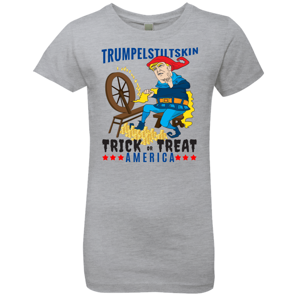 Trumpelstiltskin Trick Or Treat America T-Shirt Halloween Clothes (Girls) - DNA Trends