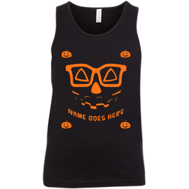 Creepy Nerd Pumpkin Halloween Costume  Boys'  Jersey Tank - DNA Trends