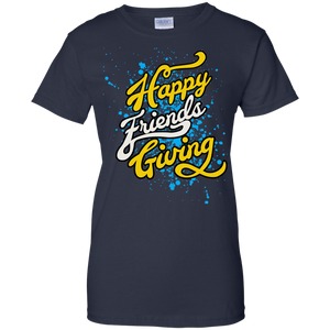 Funny Happy Friendsgiving T-shirt for Ladies' 100% Cotton T-Shirt by Gildan - DNA Trends