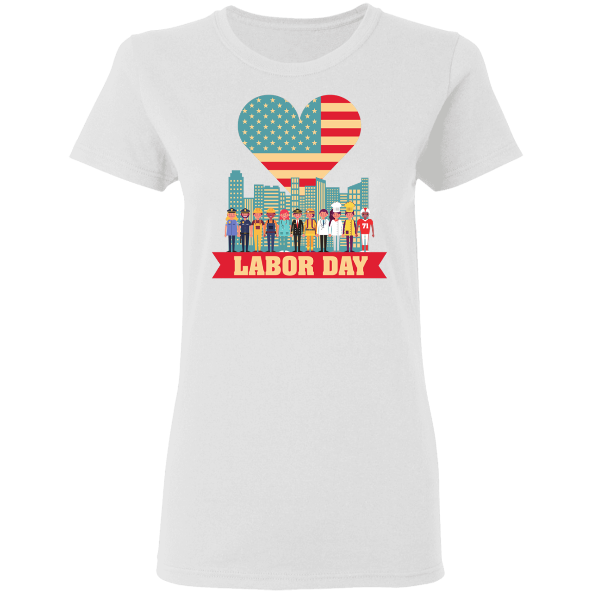 Labor Day USA Ladies'  T-Shirt - DNA Trends