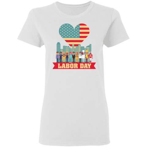 Image of Labor Day USA Ladies'  T-Shirt - DNA Trends