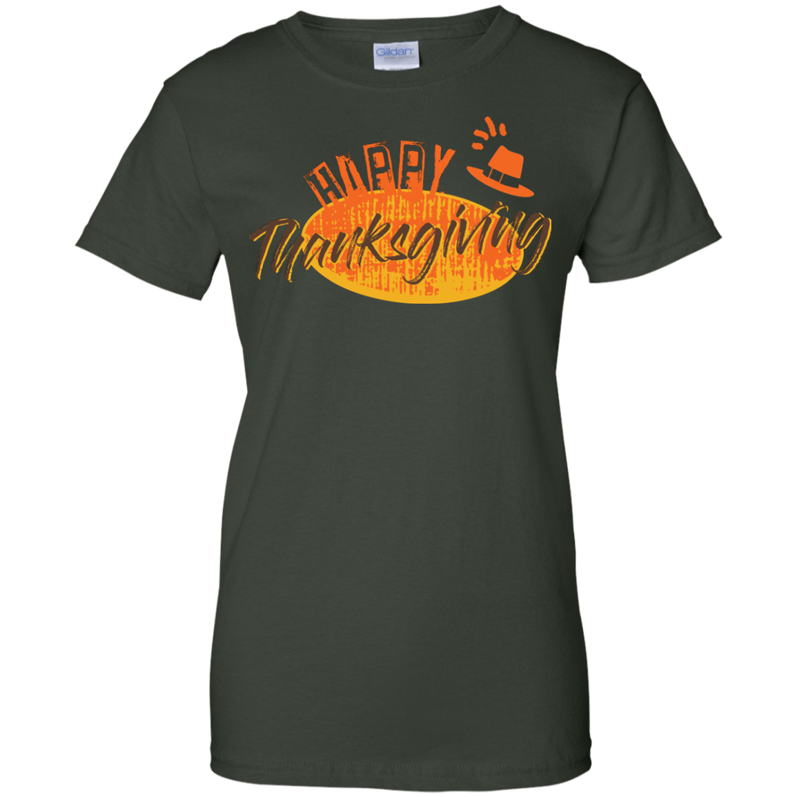 Happy Thanksgiving Gildan Ladies' 100% Cotton T-Shirt - DNA Trends