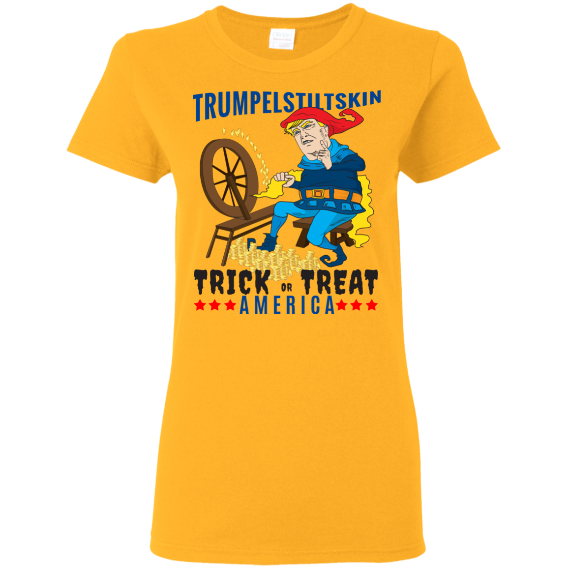 Trumpelstiltskin Trick Or Treat America T-Shirt Halloween Clothing (Women) - DNA Trends