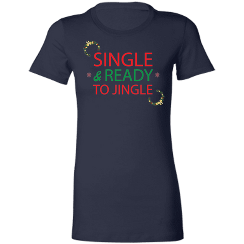 Image of Single & Ready To Jingle Ladies' T-Shirt - DNA Trends