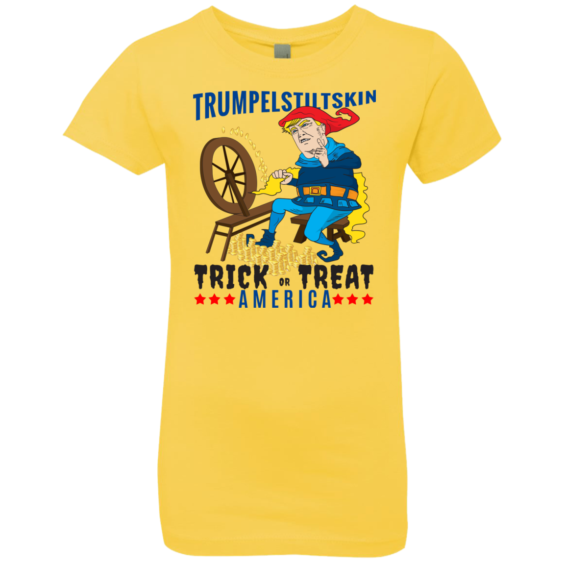 Trumpelstiltskin Trick Or Treat America T-Shirt Halloween Clothes (Girls) - DNA Trends