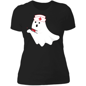 Ghost Nurse Syringe Halloween Costume Ladies'  NL T-Shirt - DNA Trends