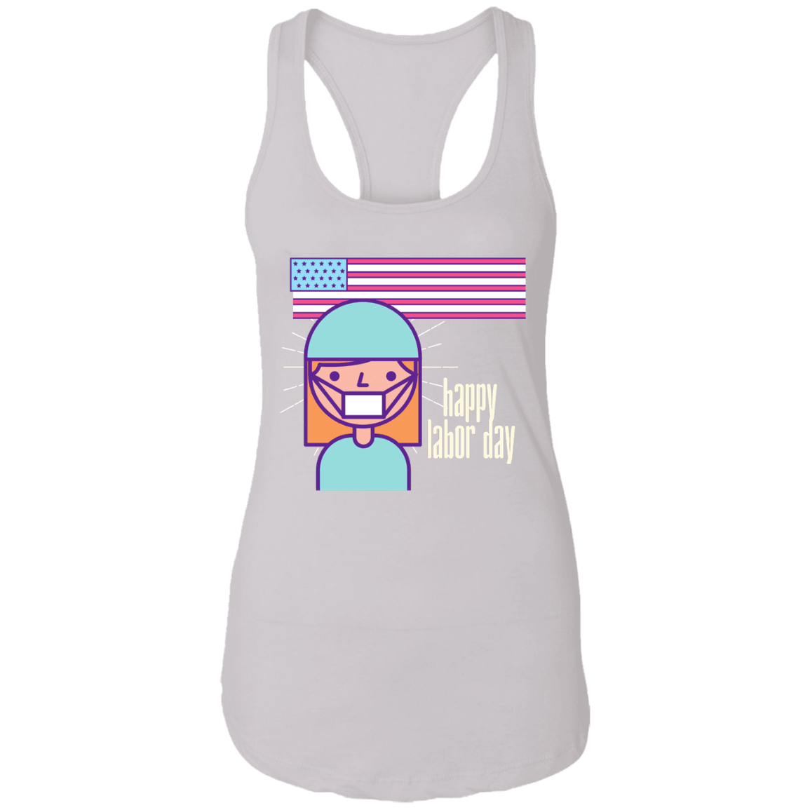 Happy Labor Day Ladies Racerback Tank - DNA Trends
