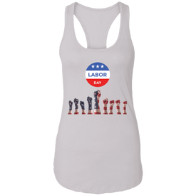 Labor Day Ladies Ideal Racerback Tank - DNA Trends