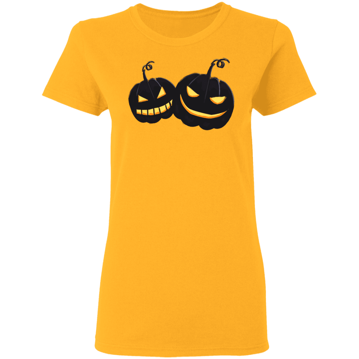 Black Pumpkin Halloween Costume Ladies'  T-Shirt - DNA Trends