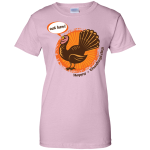 Eat Ham! Happy Thanksgiving Ladies' 100% Cotton T-Shirt - DNA Trends