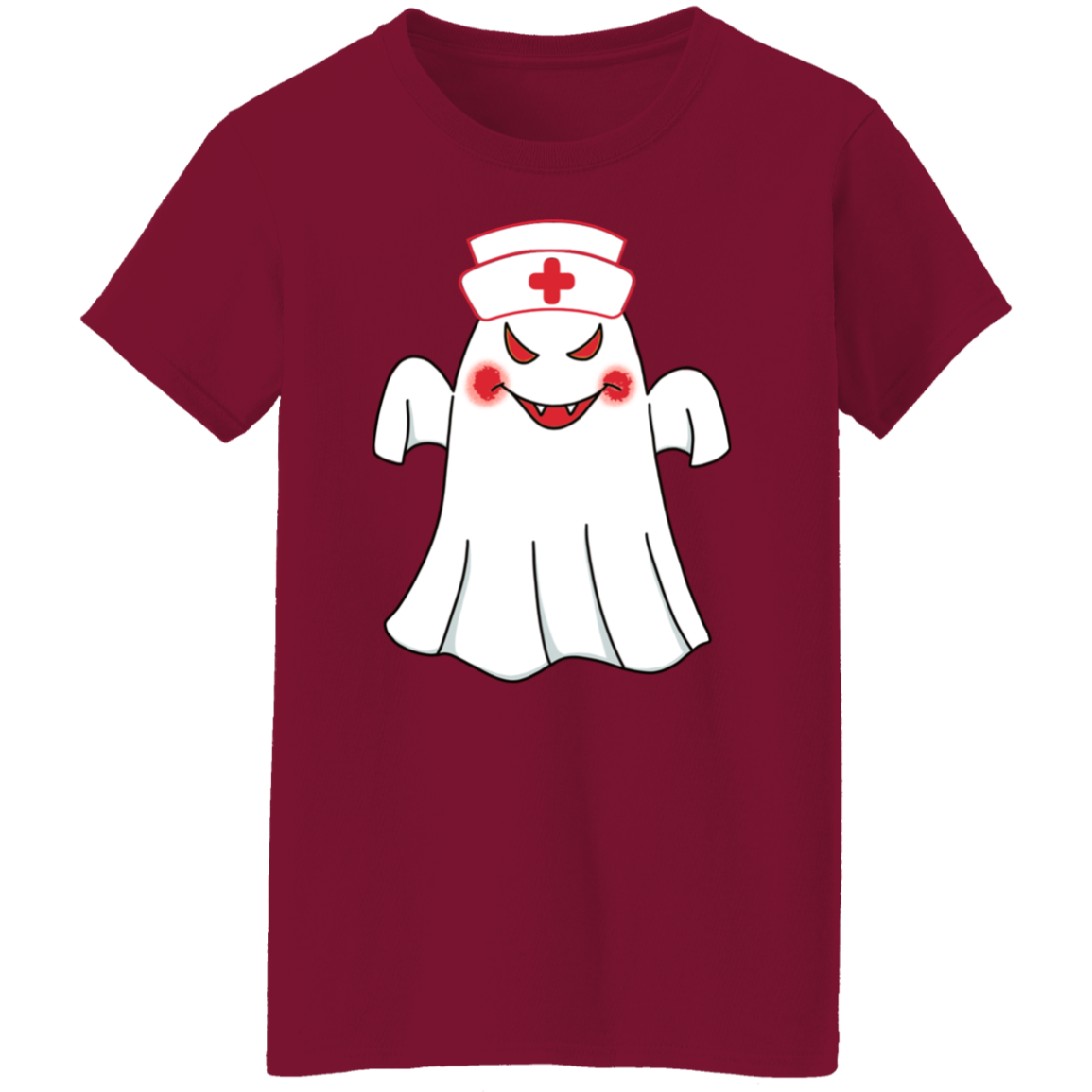 Ghost Nurse Halloween Costume Ladies'  T-Shirt - DNA Trends