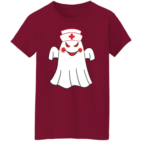 Image of Ghost Nurse Halloween Costume Ladies'  T-Shirt - DNA Trends